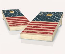 "Retro American Flag" Cornhole Set